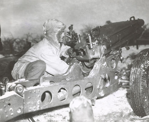 Description: 460th Field artillery,Bulge